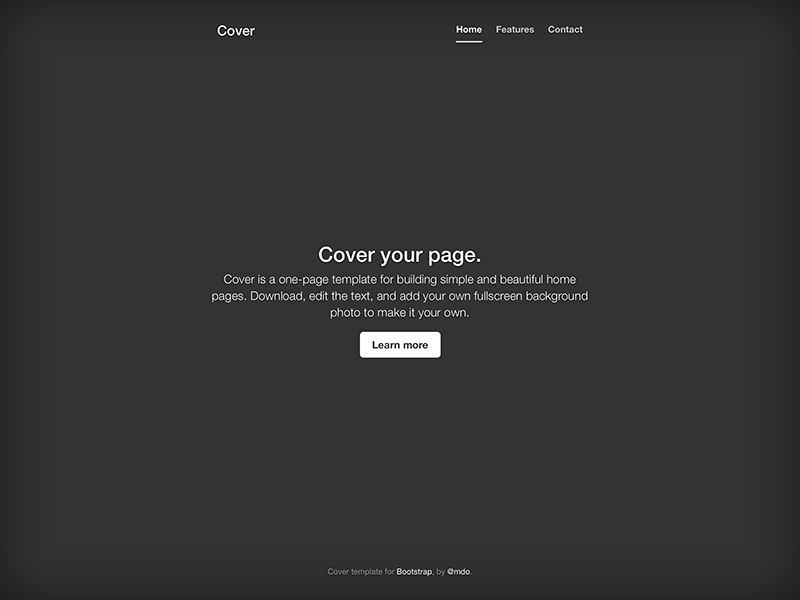 Одностраничный шаблон Bootstrap