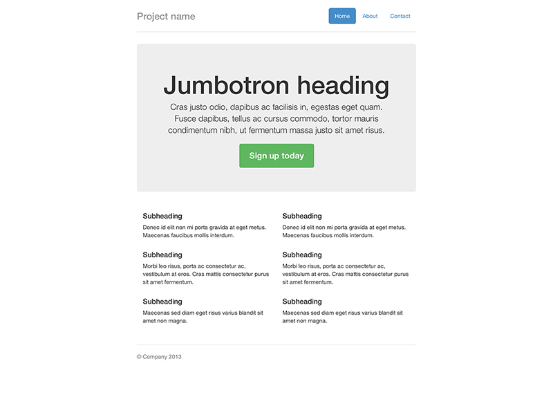Jumbotron Bootstrap узкий