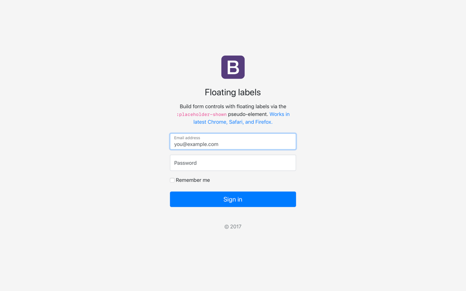 Плавающие этикетки | Floating labels screenshot