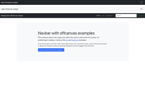 Панели навигации с offcanvas